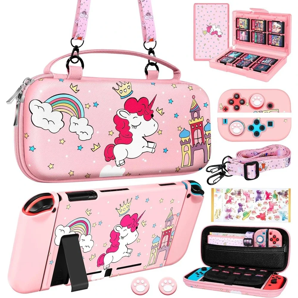 Nintendo Switch Unicorn Carrying Case Accessories